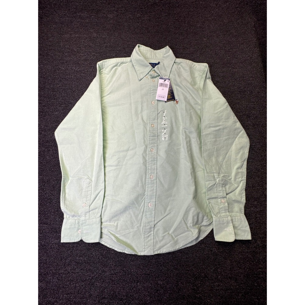 Polo Ralph Lauren Shirt Mens S Classic Fit Green Button-Down NEW